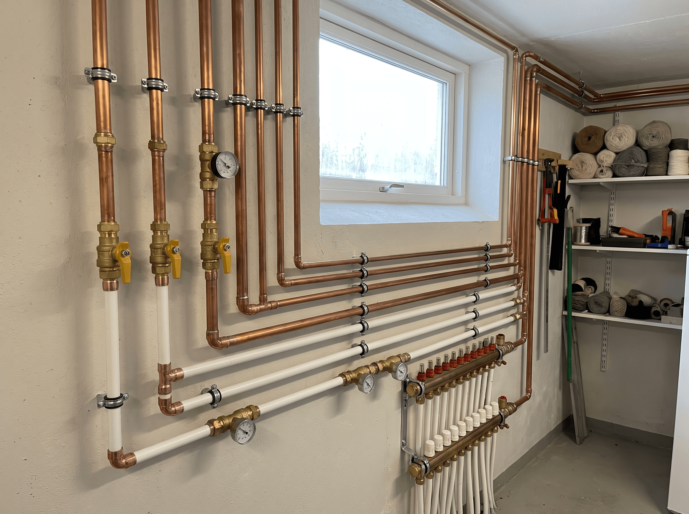 Netjes weggewerkt gas- en waterleidingwerk